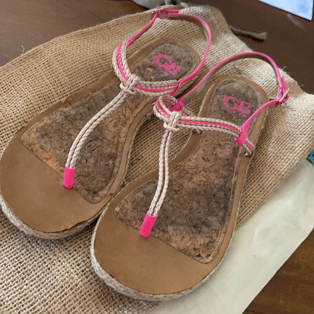 Gianni bini hot pink sandals size 10